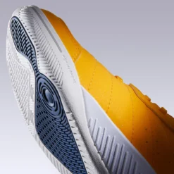 Kipsta Zaalvoetbalschoenen Junior Eskudo 500 -Puma Verkoop 2024 zaalvoetbalschoenen voor kinderen eskudo 500 geel blauw 16